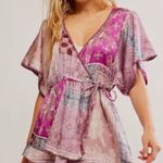 Free People  Oasis Romper /Dawn Pink Combo size small Photo 0