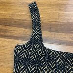 Free People  Corset Tank Top Womens Small Brown Geometric Sleeveless Fitted Black Photo 1