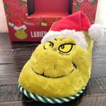 Dr. Seuss NEW  The Grinch Santa Hat Christmas Ladies Slippers Women's Size 11/12 Photo 1