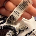 PINK - Victoria's Secret  Black and White Ribbed Ruffled Bikini Top Small Photo 6