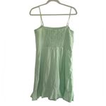 & Other Stories & Other Stories Linen Flounced Hem Mini Dress Mint Green Size 8 (Euro 38) Spring Photo 4