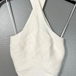 Free People Intimately  Women's Can't Stop Swit Ivory Knit Woven Halter Top - XS Photo 0