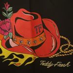 Teddy Fresh  Cowboy Hat Fire Long Sleeve crewneck shirt Size small Photo 1