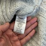 Sam Edelman  gray knit sweater grey scoop neck cable knit ribbed long sleeve Photo 5