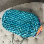 Colorful Woven Tote Bag‎ Blue Photo 4