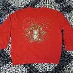 Blair Ugly Christmas Sweatshirt Holly Kitty Cat True Red Photo 0