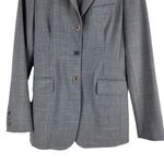 Theory  Wool Three Button Blazer Gray Lined Sealed Pockets Size S Photo 2