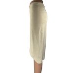 AQUA  Beige White High Waist Zipper Asymmetric Knee Length Pencil Skirt Size S Photo 1