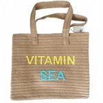 Vitamin Sea Woven Paper Straw Tote Bag Collection XIIX Natural NWT Tan Photo 5