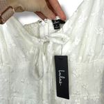 Lulus NWT Precious Sweetie White Floral Embroidered Sweetheart Midi Dress Small Photo 8