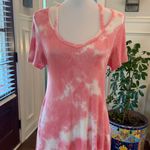 Hailey & Co. Unique Ribbed Pink Tie-Dye Women's Top Photo 0