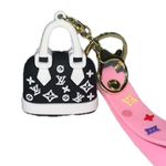 New 3D PVC Fashion Bag Keychain Charm Black Photo 0