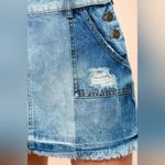 Free People NWT  Patchwork Blues Denim Pinafore Overall One-Piece Mini Dress 2 Photo 3