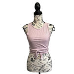 PacSun  PAC Pink Ribbed Ballet Crop Top Womens Beach Summer Festival Rodeo M Photo 1