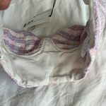 ZARA pink purple sweetheart zip up cropped corset top S Photo 12