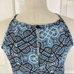 Hot Gal Blue black print halter neck romper sz xs by keyhole back elastic waist Photo 4