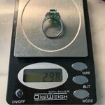 1.75 ct Lab Created Emerald & Diamond Ring Antique Style Sterling Silver Size 7 Green Photo 13