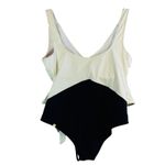 Summersalt Wrap One‑Piece Swimsuit Sz 16 Black V‑Neck Eco Friendly Tummy Control Tan Photo 1