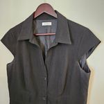 Calvin Klein  Dress Black Button Down Collar Neutral Business Casual Photo 1