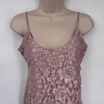 Heartloom  Mini Homecoming Dress Womens XS Pink Lace Coquette Fairy Sparkle NEW Photo 1