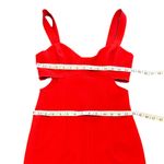 ZARA Christmas glamorous sexy siren red cutout bodycon midi dress with slit XS Photo 10