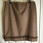 Petite Sophisticate  100% Wool Plaid Lined Skirt Size 14 Photo 0