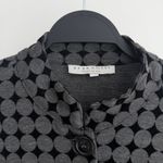 Bryn Walker  Danuta Jacket Womens Large Gray Black Dot Oversized Boxy Lagenlook Photo 3