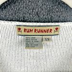 Vintage Rum Runner Women's XS Knit White Cardigan Sweater Linen Cotton Blend Photo 6
