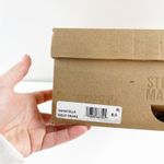 Steve Madden Shantelle Ankle Wrap Strappy Square Toe Sandals Gold Snake 8.5 Photo 2