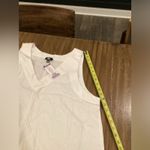 DKNY linen blend Sleeveless White shift long maxi midi dress dress nwt xxl Photo 5