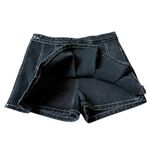 Brandy Melville John Galt Pleated Black Denim Mini Skirt Size Small Grunge Skater Size Small Photo 3