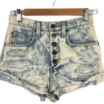CARMAR Acid Wash Button Fly Denim Jean Shorts 23 Photo 1