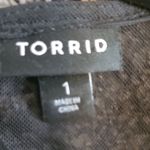 Torrid  MINI SCUBA ILLUSION NECK DRESS BLACK FLOWERS 1X Photo 11