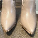 Women’s slip on Ankle boots chunky block heel Tan Size 7 Photo 4