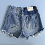 One Teaspoon  Hawks High Waist Raw Hem Distressed Denim Jean Shorts Photo 1