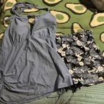 NWT Summer Mae Blue Halter and Floral Hawaiian Boy Shorts Bikini Set XXL Beach Size undefined Photo 0