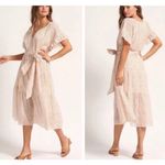 Cleobella  Odelia cotton ruffle beige printed boho dress small Photo 1