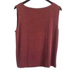 Chico's VTG Top Women L Burnt Orange Texture Stretch Relaxed Office Travel Layer Photo 2