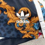 Adidas  Her Studio London Floral Shorts XS Blue Multi Striped Run Workout Train Photo 5