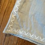 Garnet Hill NWT 100% linen embroidered grey skirt size 14 Photo 9