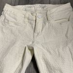The Limited  Cream Crocheted Front Skinny Ankle Jeans Size 2 Photo 1