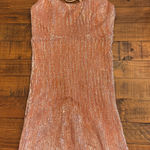 Hello Molly  Sparkling Rose Gold Mini Dress Photo 0