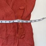 Maurice's Burnt Orange Textured V-neck Tie Tulip Hem Mini Dress Photo 9