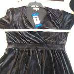 Briggs New York Briggs NWT Long Sleeve Black Velvet Dress Photo 5