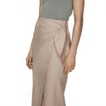Mango Linen Sarong Skirt NWT Light/Pastel Grey XXL Photo 3