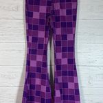 American Bazi purple checkered flare pants size Small Photo 0