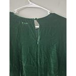 Reformation  Mountain Dress Velvet Emerald Green Ruffle Mini Dress Size 6 Party Photo 9