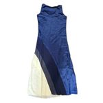 SooLinen Tank Asymmetrical Layered Maxi Dress in Blue, Size L​ Blue Size L Photo 2