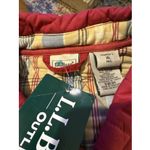 L.L. Bean Women’s Red Quilted Riding Equestrian Jacket Plaid Lining Size XL Photo 2