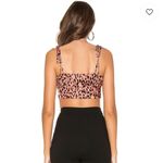 superdown Amelia Tie Front Satin Bra Top Y2K Animal print Photo 2